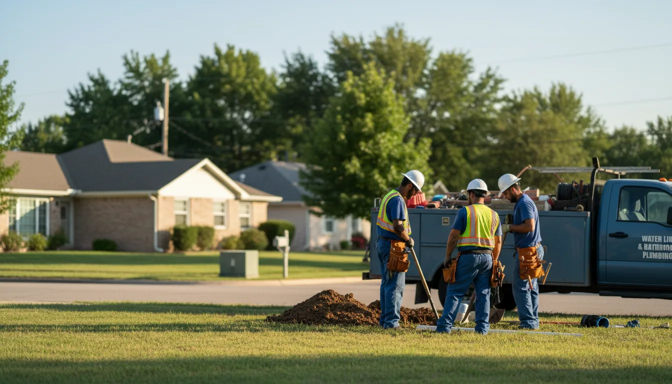 Residential water line and bathroom plumbing service in La Porte City, IA